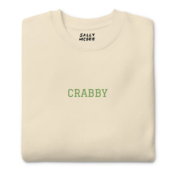 Crabby Embroidered Crew Neck Sweatshirt