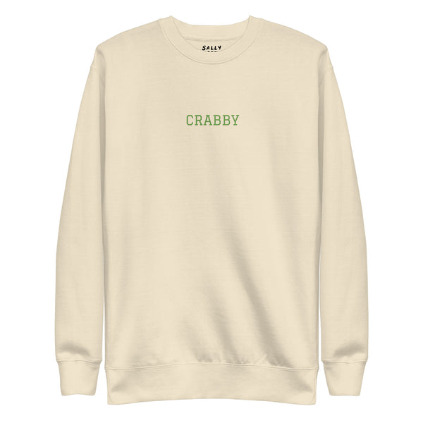 Crabby Embroidered Crew Neck Sweatshirt